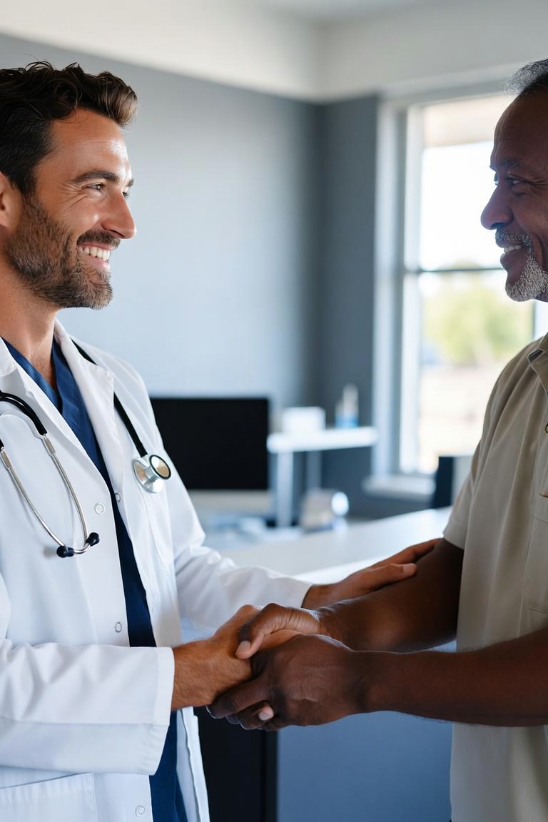 DOL-authorized OWCP doctor welcoming an injured federal employee in Phoenix, AZ
